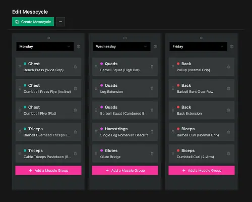 Building a training template